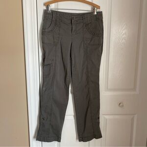 Olive Green Mid Rise Convertible Cargo Pants 9/10 Gorpcore Streetwear Hiking Y2K